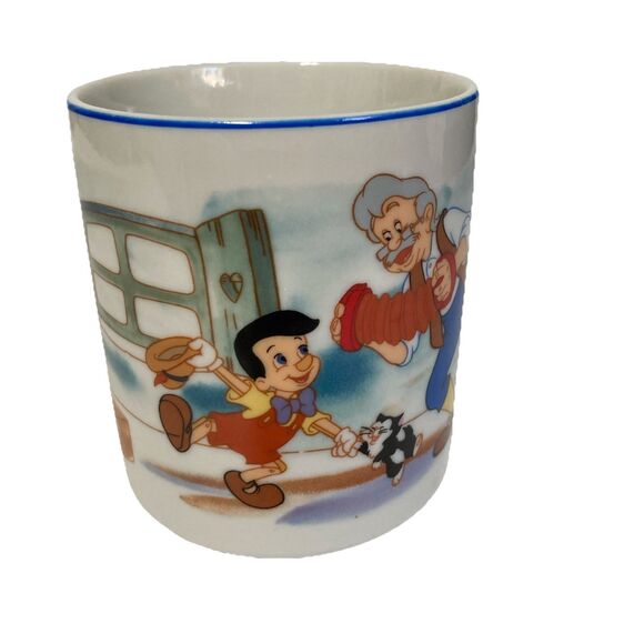 Pinocchio Geppetto Jiminey Cricket Disneyland Walt Disney World Mug Japan 10 oz - Picture 4 of 8